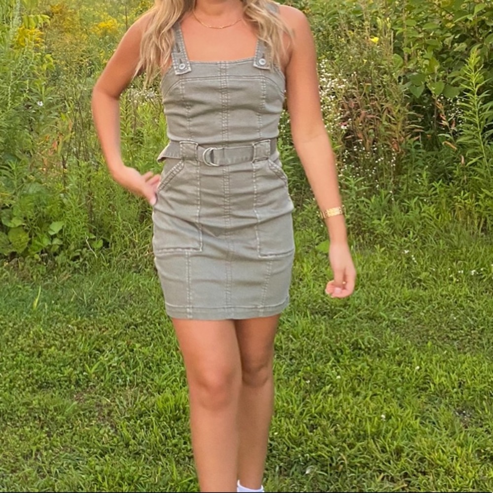 American Eagle Olive Green Mini Dress